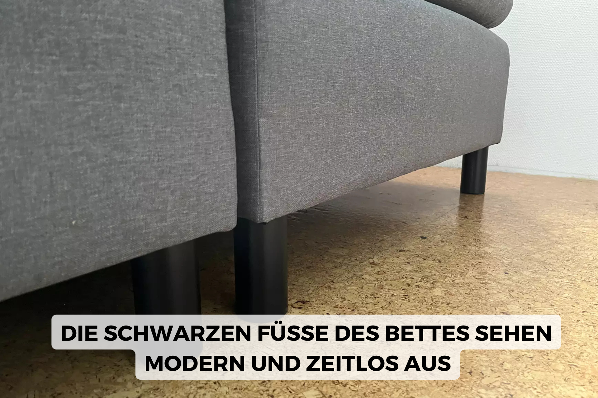 Die schwarzen Füße vom Emma Classic Boxspringbett Flip